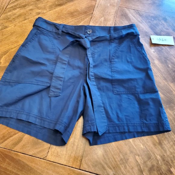 Style & Co Cotton Tie Waist Shorts size 4 - Picture 1 of 16